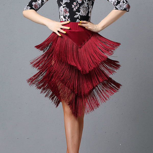 Asymmetrical tassel skirt discount