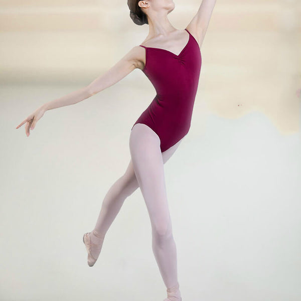 Womens V Neck Long Sleeve Ballet Leotard – DANCEYM