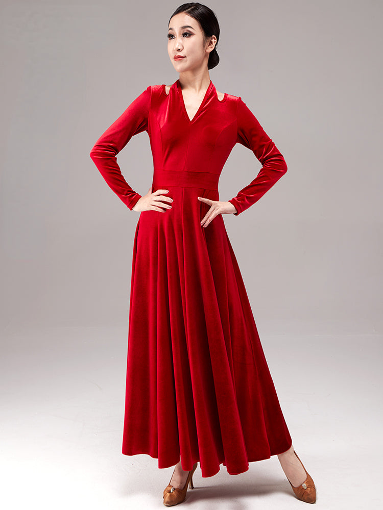 open lace back dress Plus Size Burgundy Velvet Sylvie Swing Dress main image 0