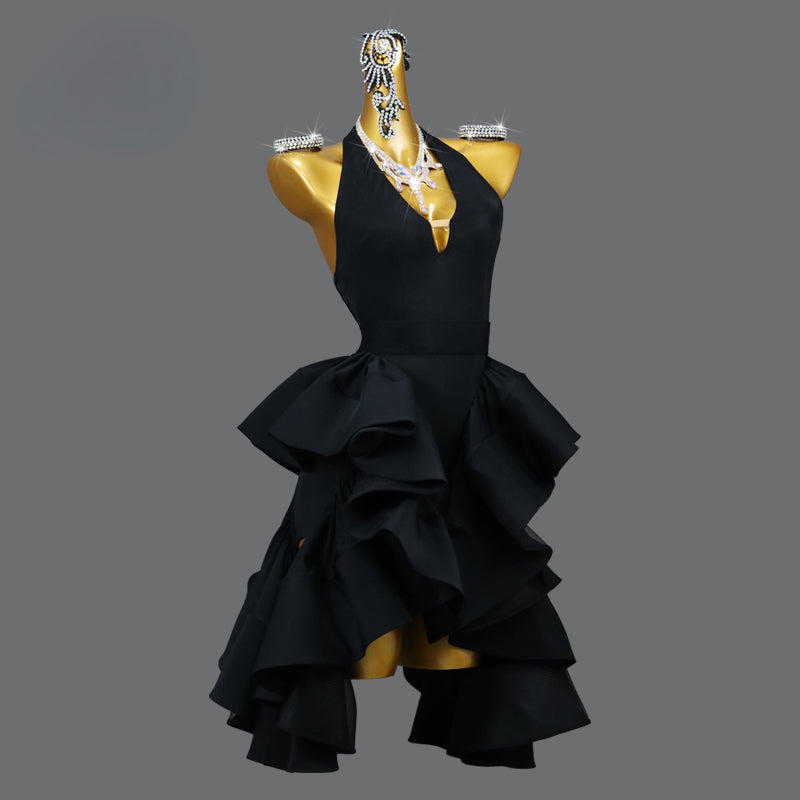 backless dance dress IRREGULAR OPEN BACK LOW CUT DANCE DRESS Dance Life NYC
