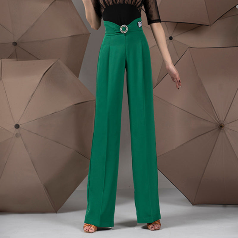 Women High Waist Solid Color Ballroom/ Latin High Waist Pants DANCEYM Women High Waist Solid Color Ballroom/ Latin High Waist Pants DANCEYM