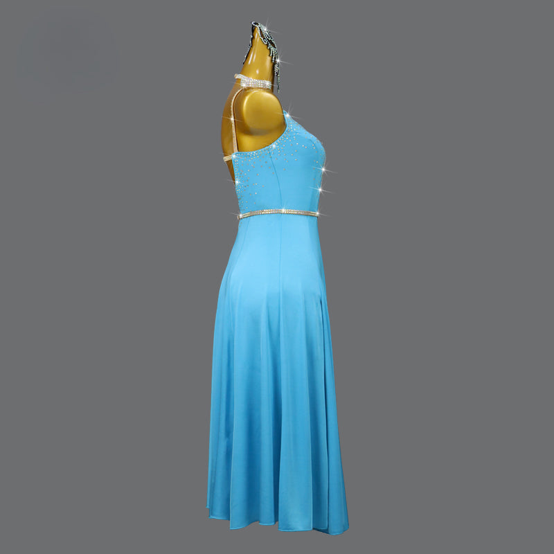 Customized  Slip Long Latin Dance Dress