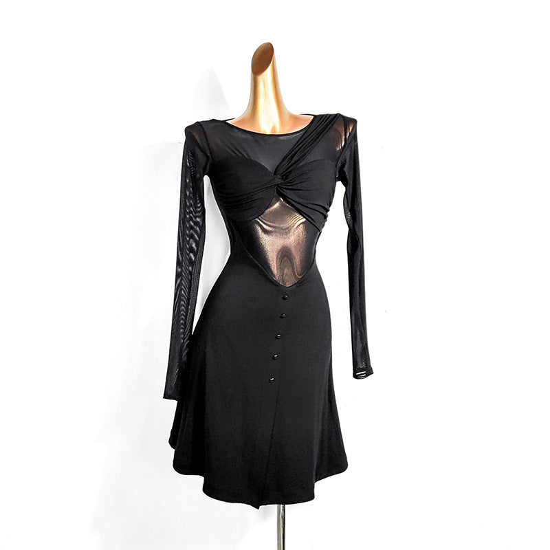 underwire dress long sleeve Women Long Sleeve Polyester Mesh Crew Neck Latin Dance Dress – DANCEYM