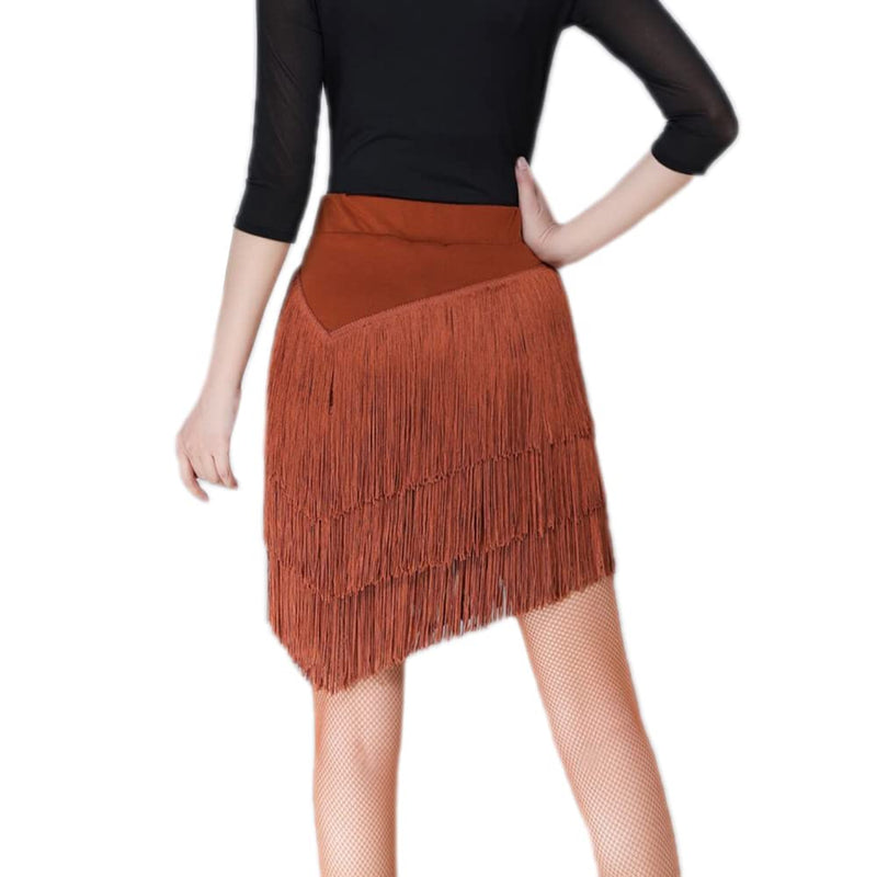 Tassel Asymmetrical Latin Dance Skirt
