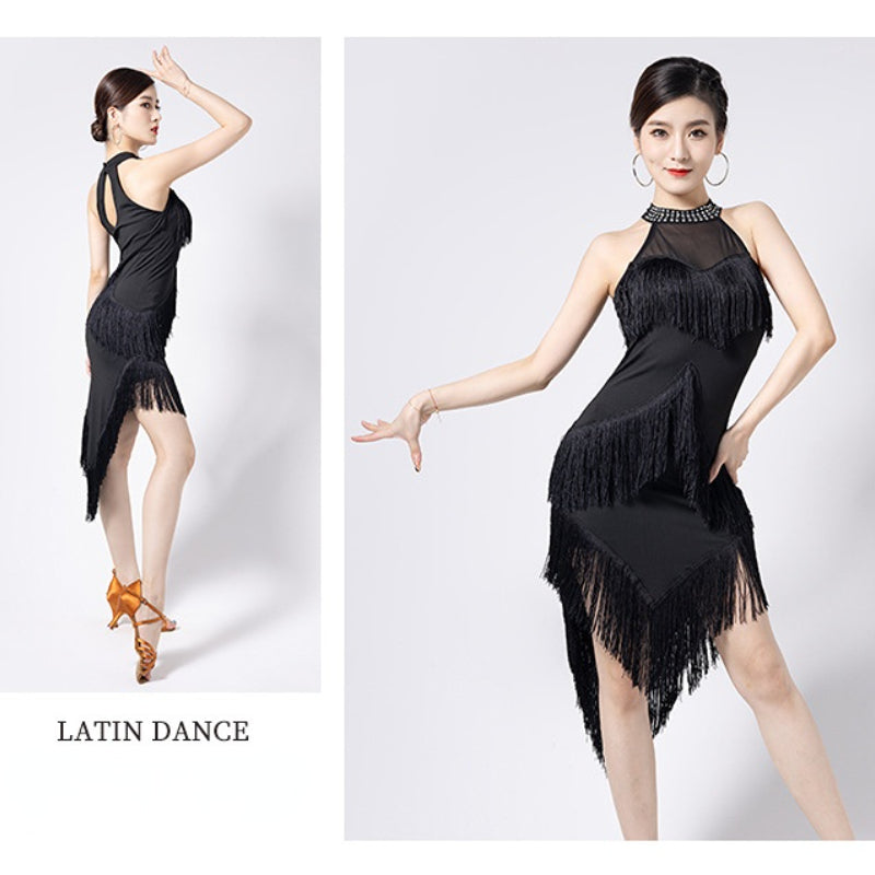 Sleeveless Tassel Latin Dance Dress
