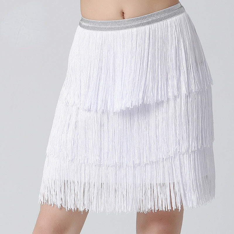 Fancy Tassel Latin Dance Skirt