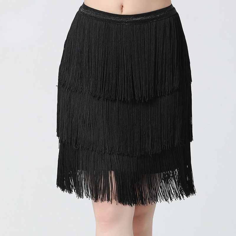 Fancy Tassel Latin Dance Skirt