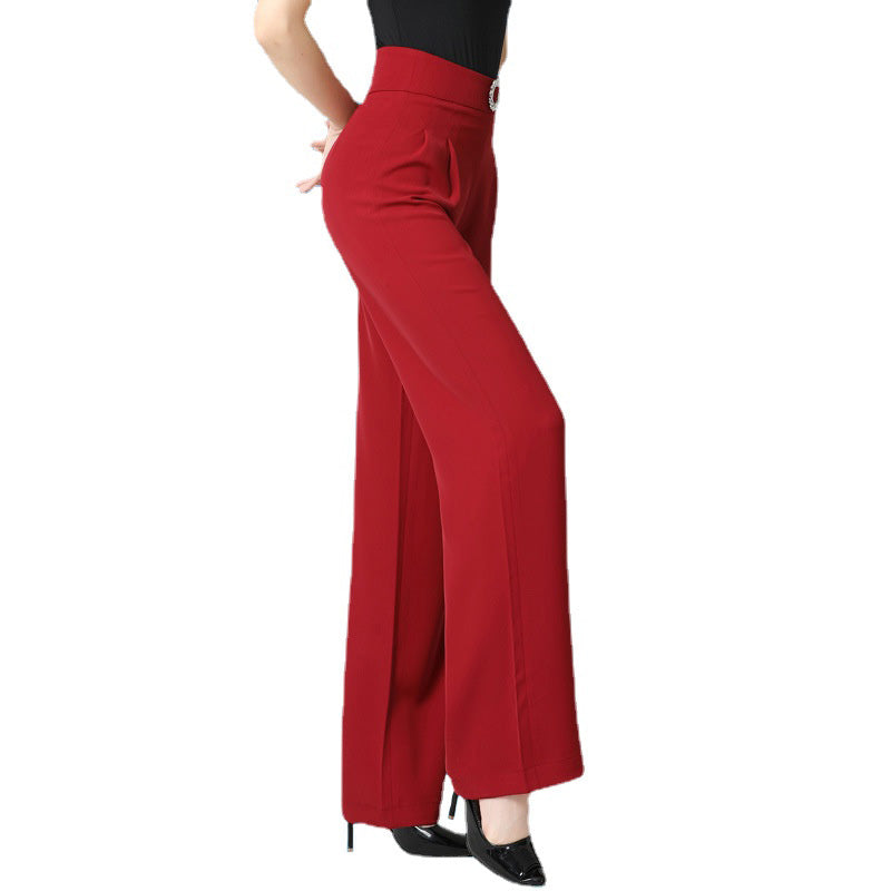 Women Modern Ballroom Latin Dance Flare Pants High Waisted Wide Leg Practice Trousers Casual DANCEYM Women Modern Ballroom Latin Dance Flare Pants High Waisted Wide Leg Practice Trousers Casual DANCEYM