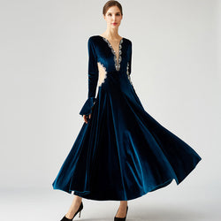 A-Line Stunning Patchwork Rhinestones Ballroom Dress