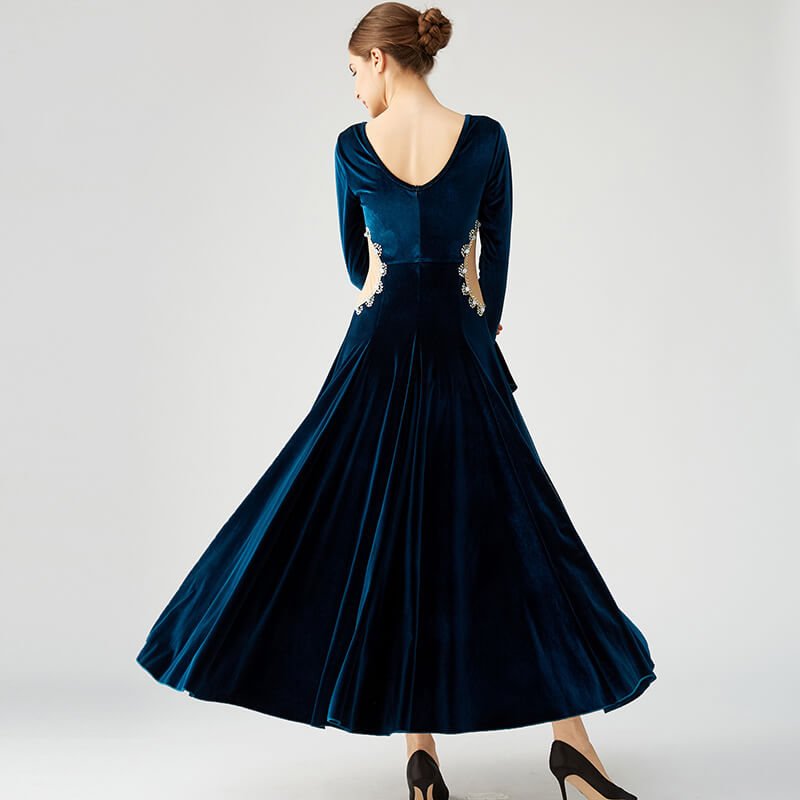 A-Line Stunning Patchwork Rhinestones Ballroom Dress