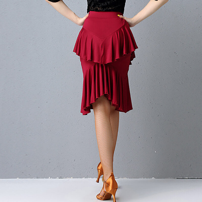A-Line Latin Skirt with Ruffles