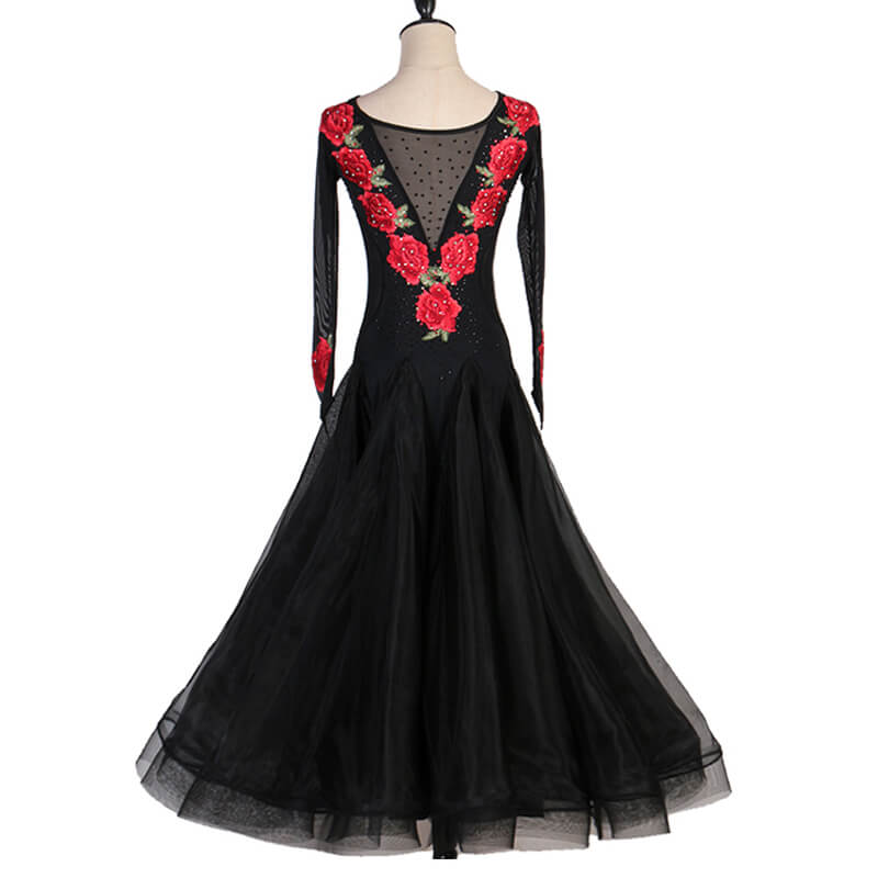 A-Line Long Ballroom Dress with Embroidery