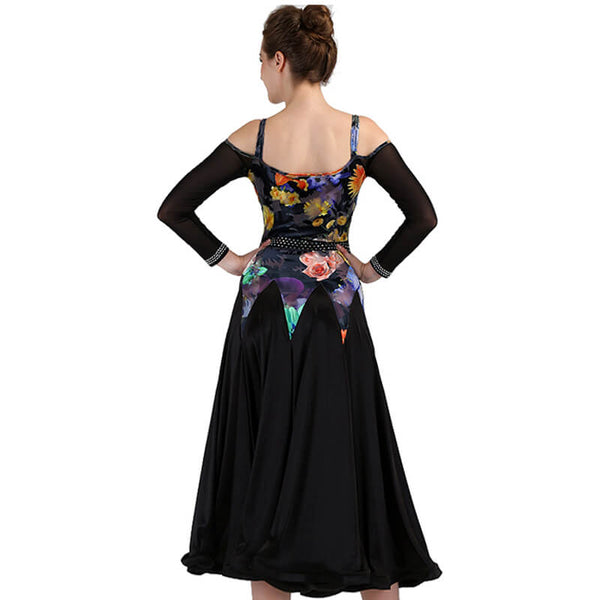 A-Line Maxi Ballroom Dress with Embroidery