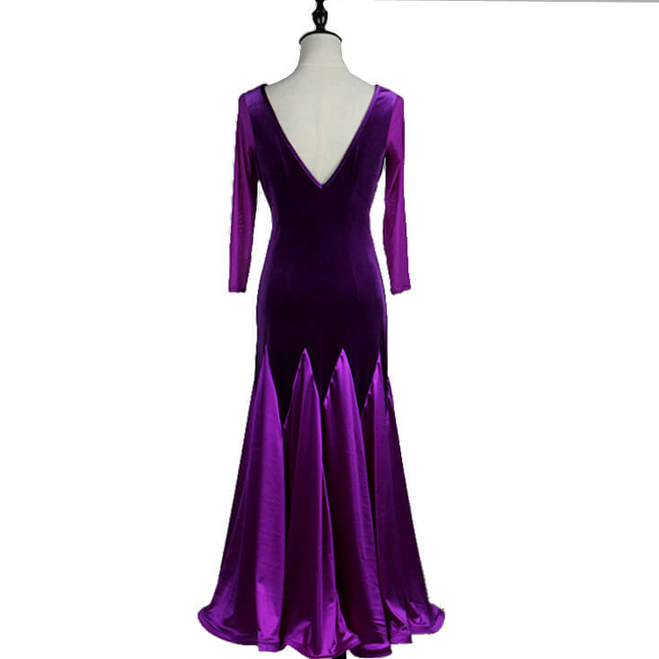 A-Line Maxi Solid Color Ballroom Dress