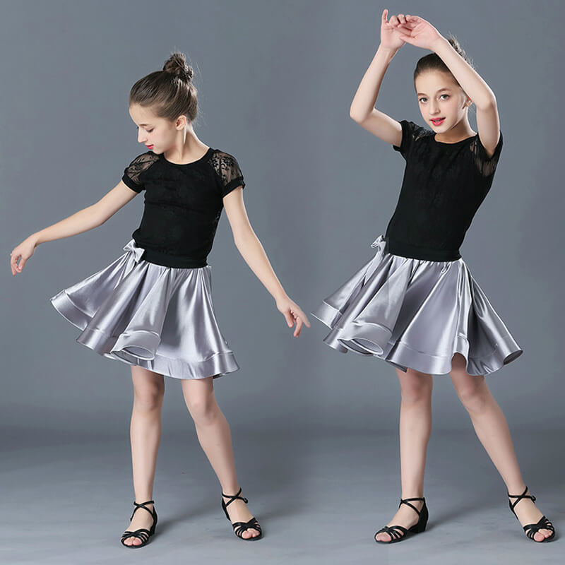 A-Line Short Latin Dress with Bows