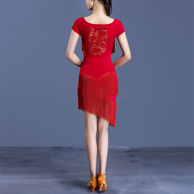 Asymmetric Short Stylish Patchwork Latin Dress