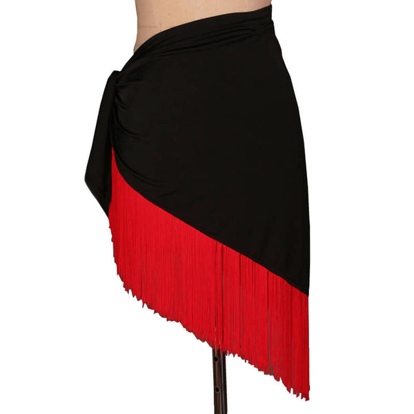 Asymmetric Latin Skirt with Lace