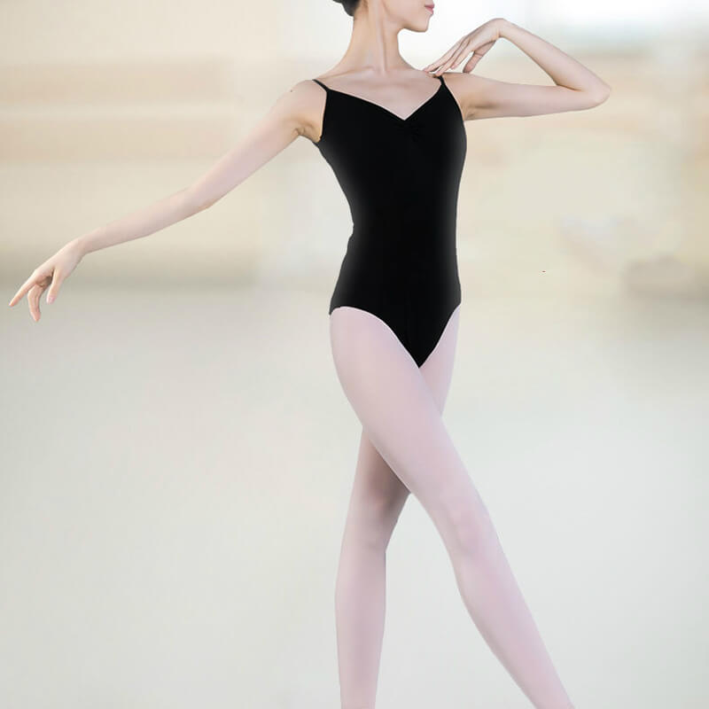 Womens Open Back V Neck Pretty Half Sleeve Ballet Leotard Mesh – DANCEYM