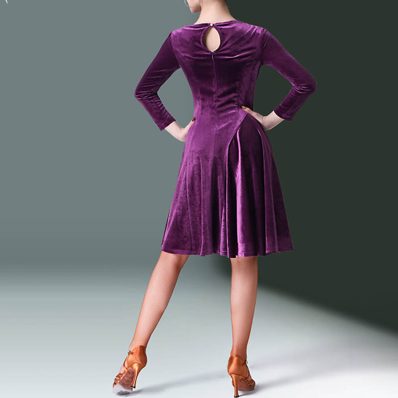 Classic A-Line Knee-Length Latin Dress