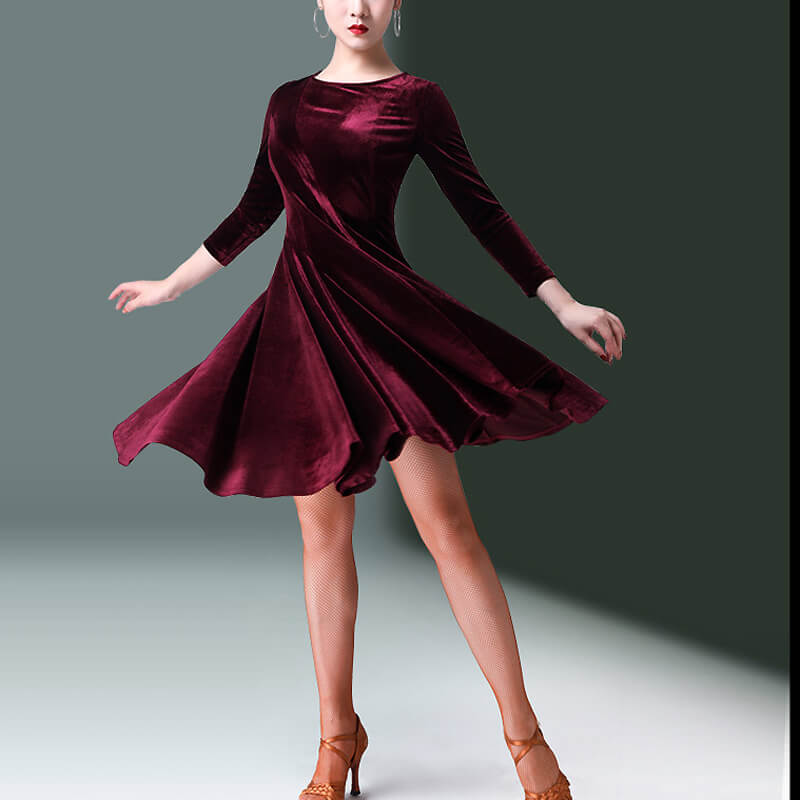 Classic A-Line Knee-Length Latin Dress