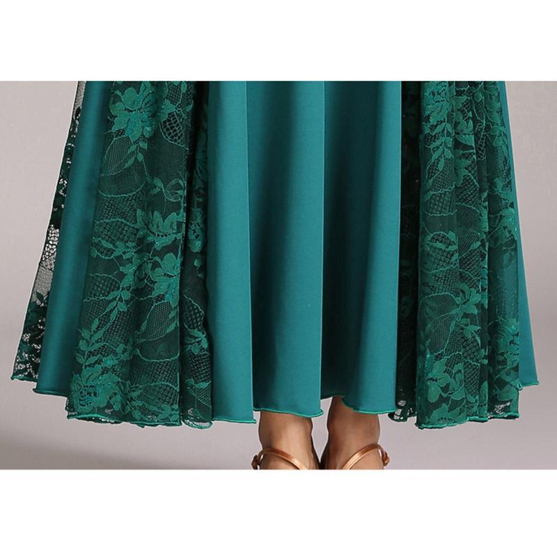 Emerald lace ballroom dress bottom