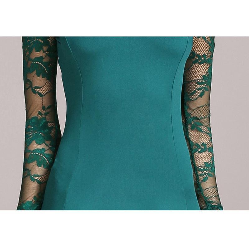 Emerald lace ballroom dress part two
