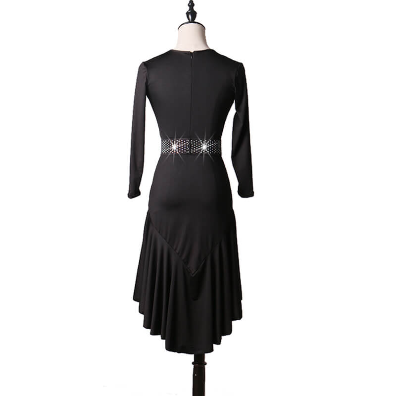 Flared Calf-Length Latin Dress