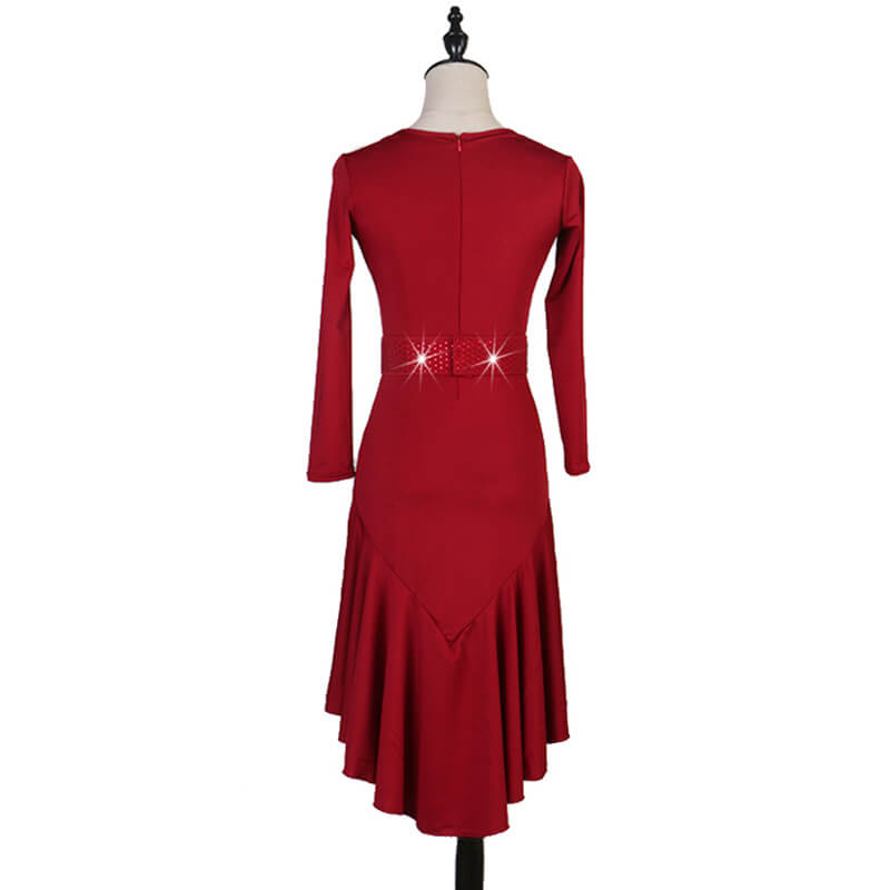 Flared Calf-Length Latin Dress