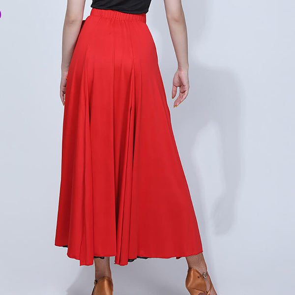 Flared Long Latin Skirt with Mesh
