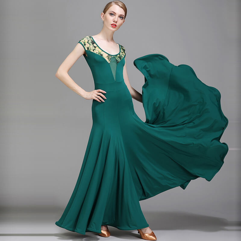 Green ballroom dress 3