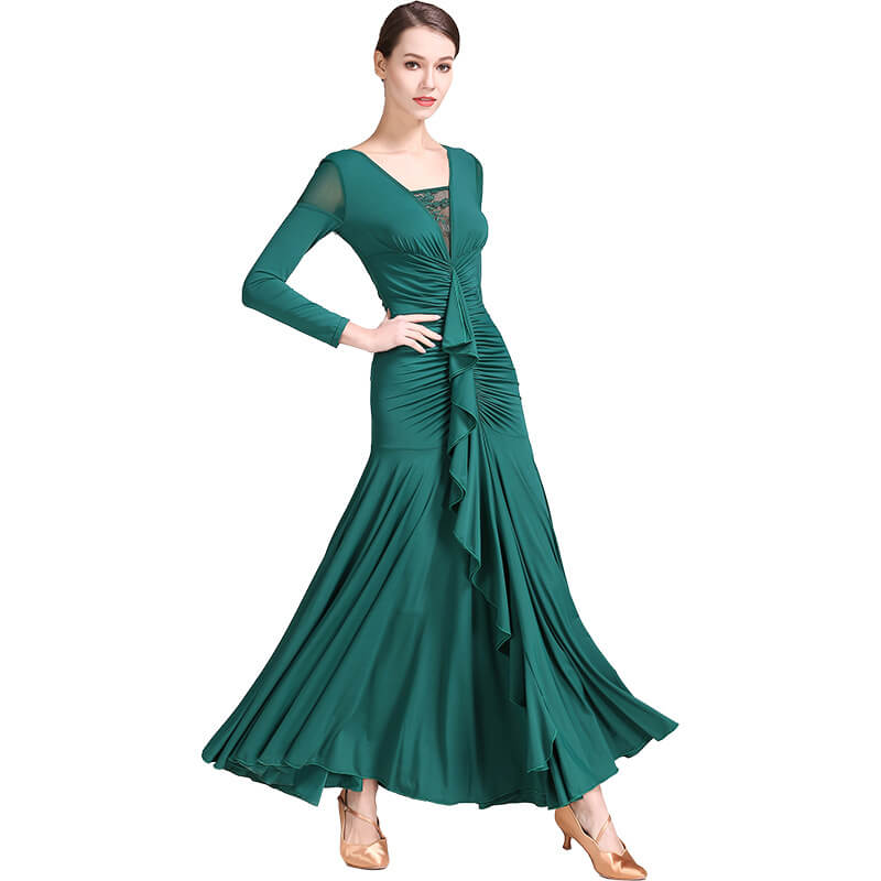 Green ballroom dress