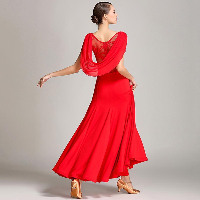 Womens Draped Maxi Boat Neck Short Sleeve Ballroom Dress Lace DANCEYM Womens Draped Maxi Boat Neck Short Sleeve Ballroom Dress Lace DANCEYM