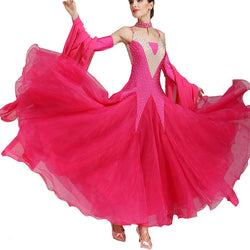 Sleeveless A-Line Maxi Ballroom Dress-Rose red