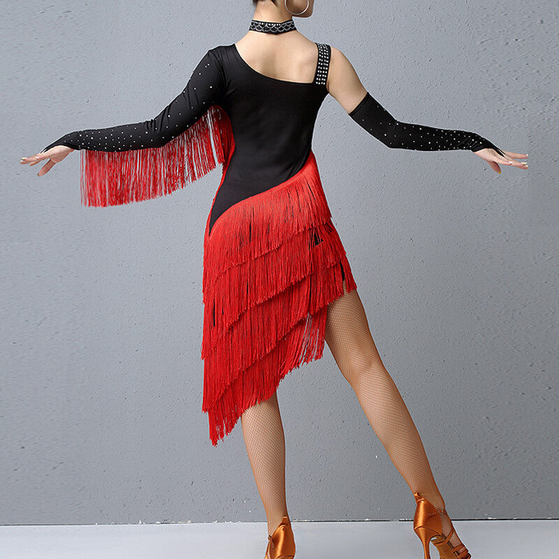 Latin tassel dress top
