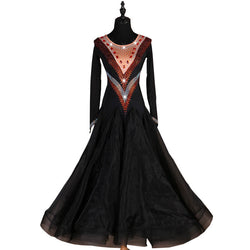 Swing Long Ballroom Dress with Beading