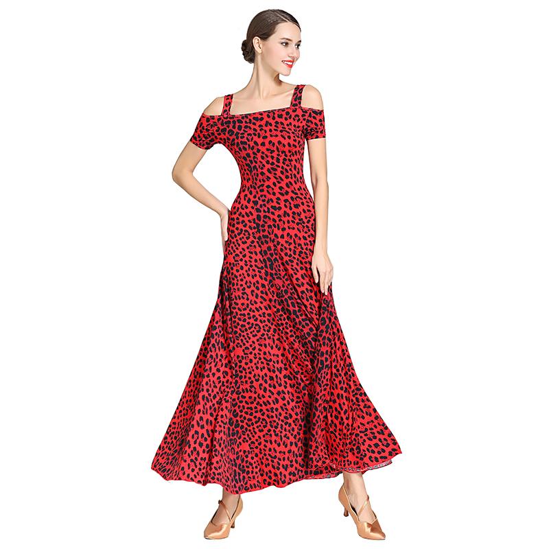 Slip Calf-Length Ballroom Dress-Red