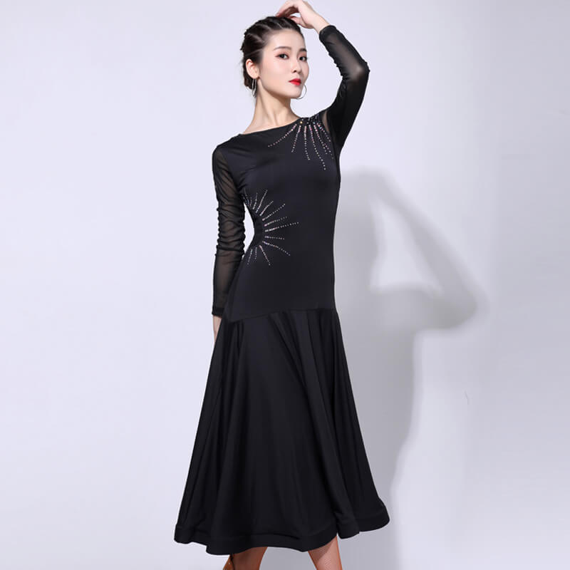 V Neck Asymmetric Knee-Length Dress