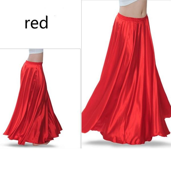 Red Women Contemporary Dance Skirt