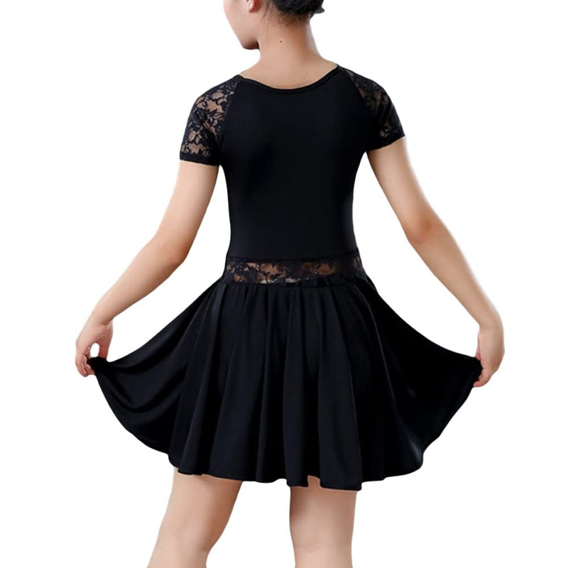 Short Sleeve Patchwork Latin Dance Dress