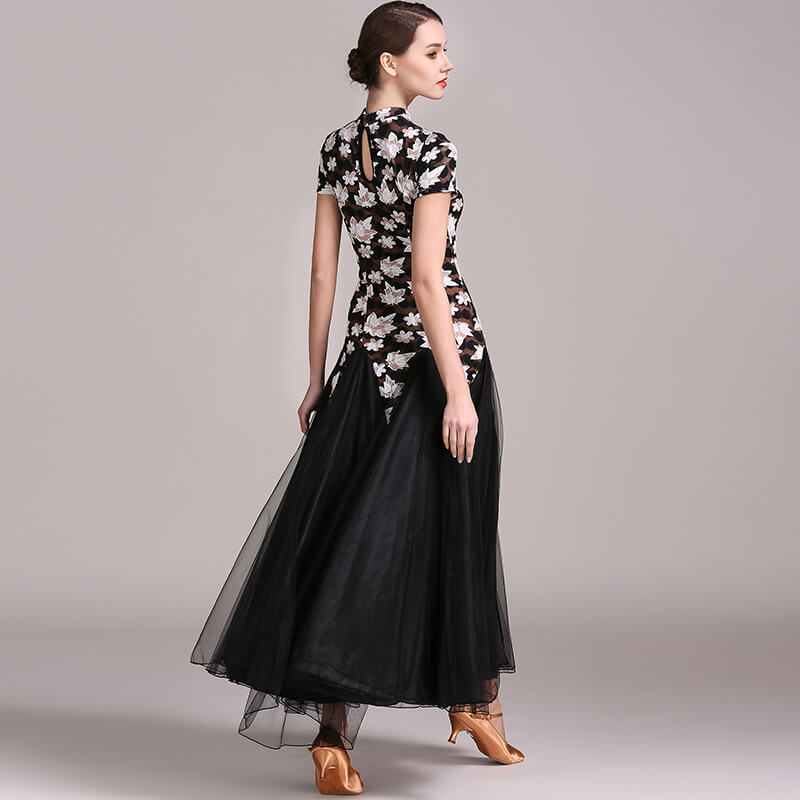 Draped Long Ballroom Dress