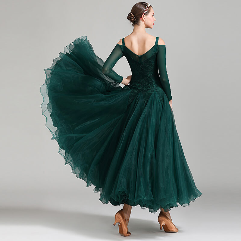 Womens Ball Gown Long Off Shoulder Long Sleeve Ballroom Dress DANCEYM Womens Ball Gown Long Off Shoulder Long Sleeve Ballroom Dress DANCEYM