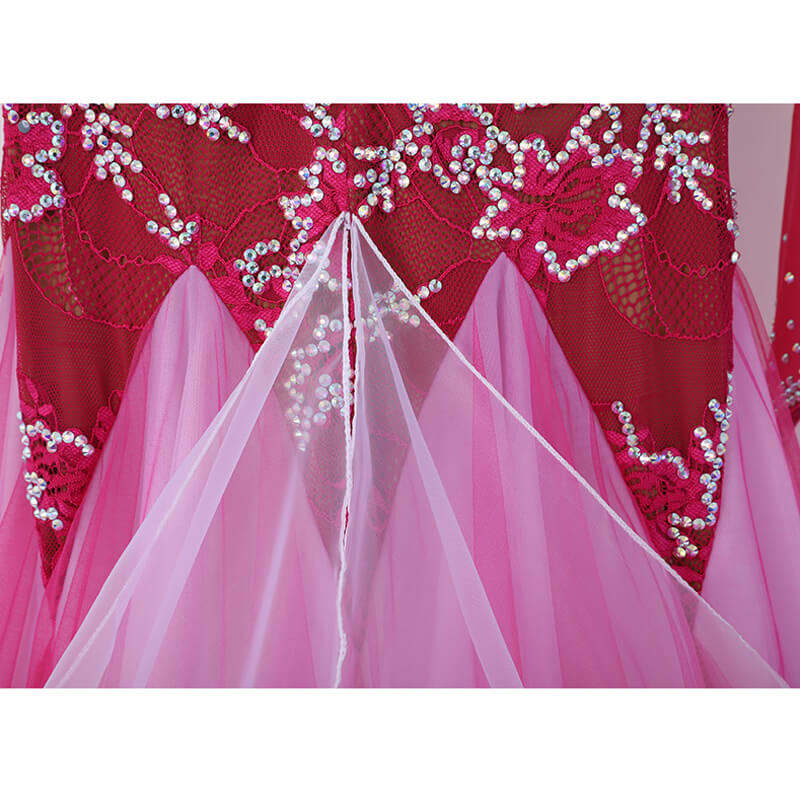A-Line Long Ballroom Dress with Glitter