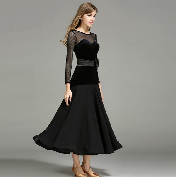 A-Line Long Ballroom Dress with Bows