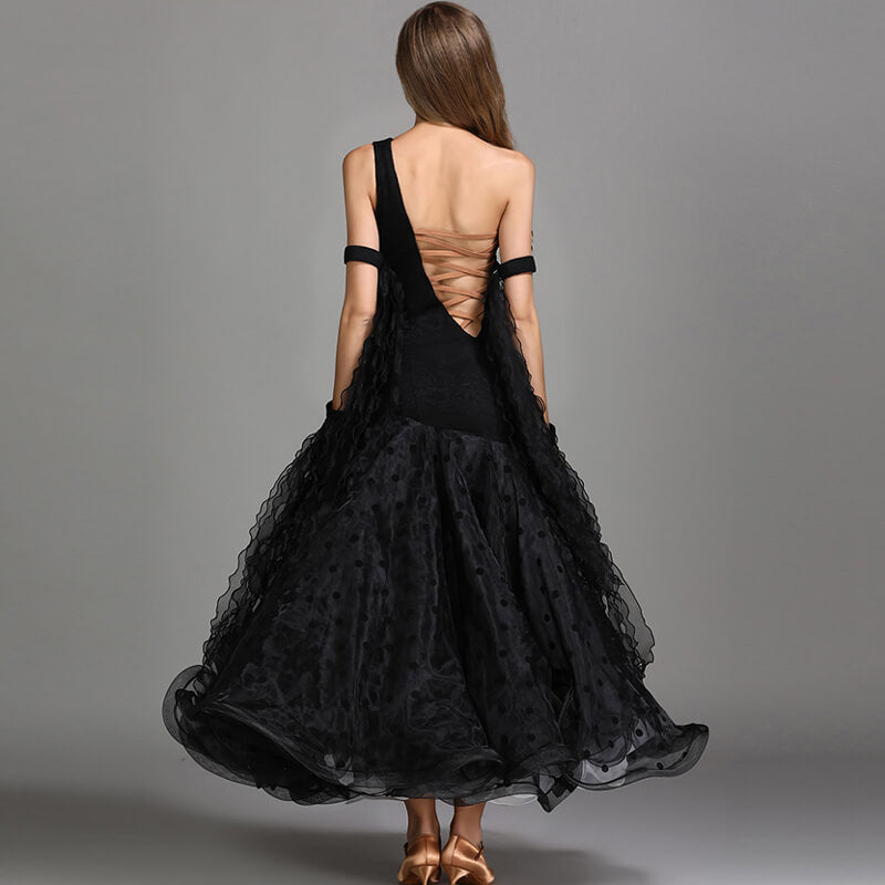 One Shoulder A-Line Ballroom Dress