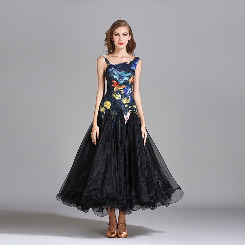 Womens Princess Long Square Neck Sleeveless Ballroom Dress Lace – DANCEYM
