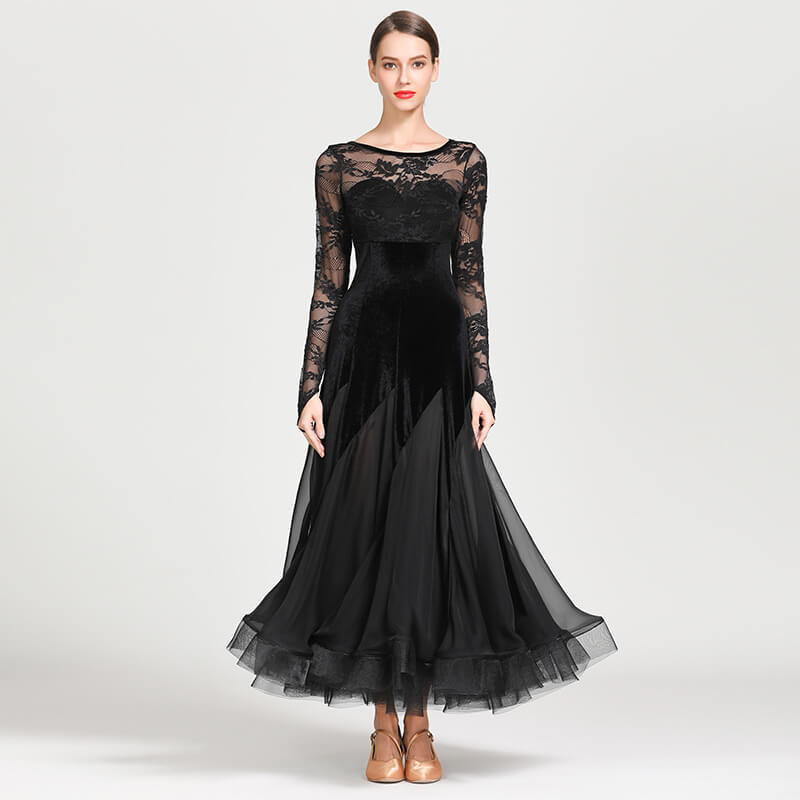 black ballroom dress