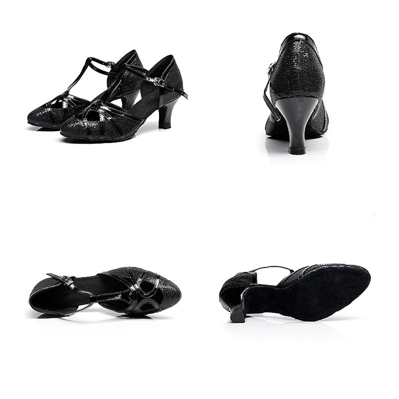 black ballroom shoes