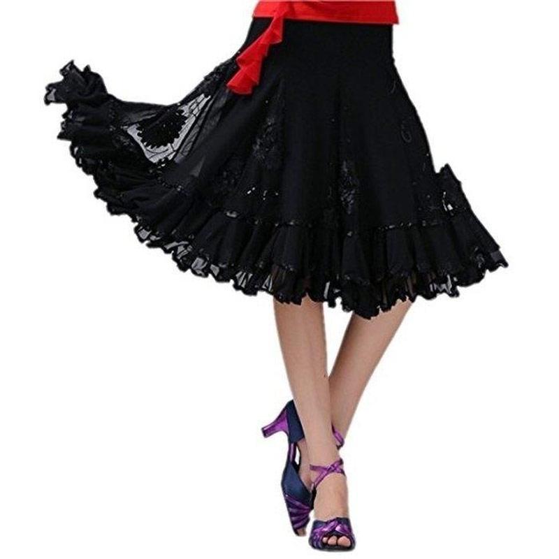 black ballroom skirt
