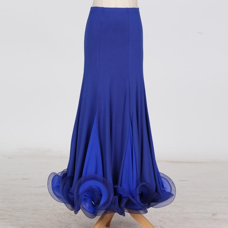 blue ballroom dance skirt