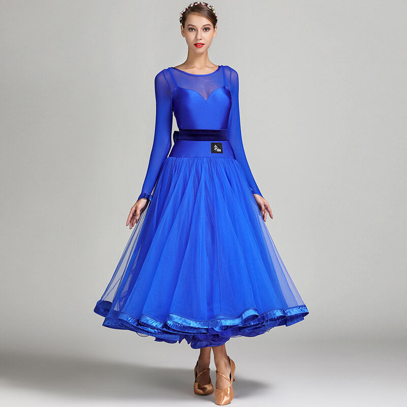 blue ballroom dress